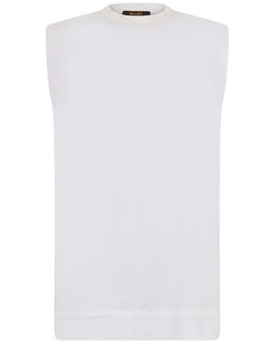 Moorer Sleeveless Tank Top - White