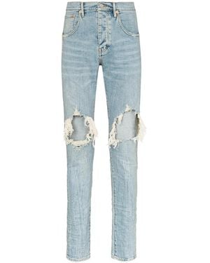 Purple Brand P002 Blowout Tapered Jeans - Men's - Cotton/spandex/elastane - Blue