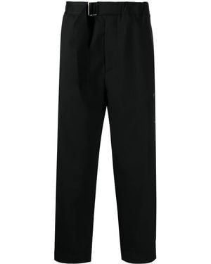 OAMC Belted-Waist Cropped Pants - Black