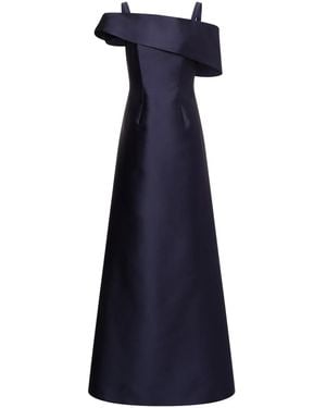 Alberta Ferretti Schulterfreies Abendkleid - Blau