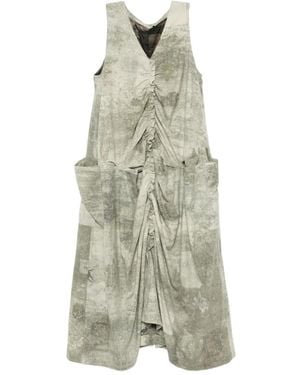 Ziggy Chen Robe À Imprimé Intégral - Blanc