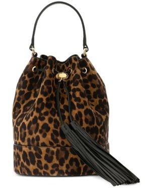 Gianvito Rossi Sienna レオパード バケットバッグ - ブラウン
