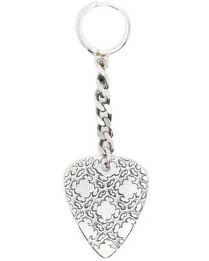 Kusikohc Orecchino Con Pendente Guitar Pick - Bianco