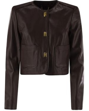 Elisabetta Franchi ツイストロック ジャケット - ブラック