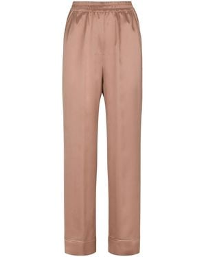 Dolce & Gabbana Contrast-Trim Satin Pyjama Bottoms - Natural