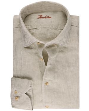 Stenströms Cut-Away Collar Shirt - Grey
