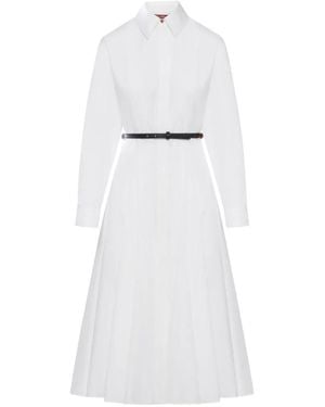 Max Mara Belted Midi Dress - White