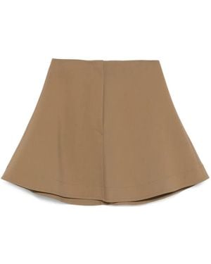 Nanushka Stretch A-Line Skirt - Natural
