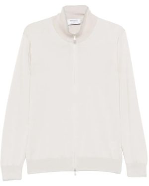 Gran Sasso Zip Cardigan - White