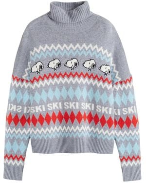 Chinti & Parker Jersey Snoopy Ski con cuello vuelto - Rojo