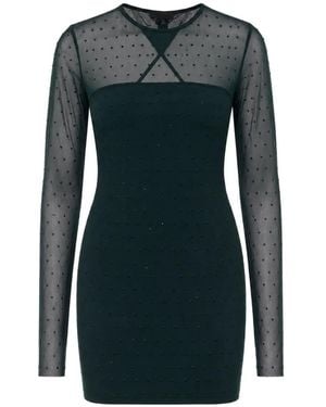 Liu Jo Crystal-Embellished Open-Back Dress - Blue