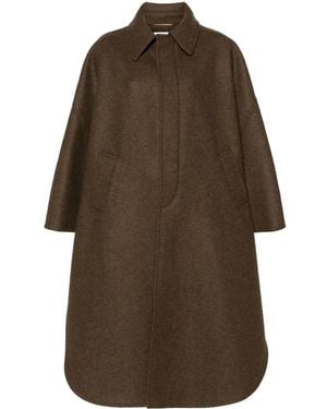 Saint Laurent Wool Cape - Brown