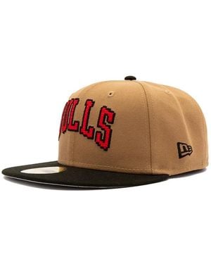 KTZ 8-bit Chicago Bulls 59fifty Baseball Cap - Brown