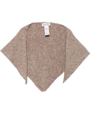 MC2 Saint Barth Triangle-Cut Knitted Scarf - Brown