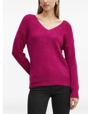 Morgan Trui Met V-Hals - Rood