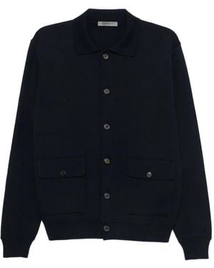 Corneliani Geknöpfter Cardigan Mit Klappentasche - Blau