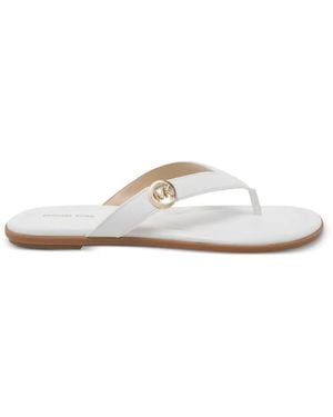 MICHAEL Michael Kors Erin Logo Sandals - White
