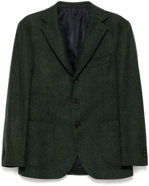 MAN ON THE BOON. Wool Single-Breasted Blazer - Green