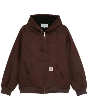 Carhartt Zip-Up Hooded Jacket - Brown