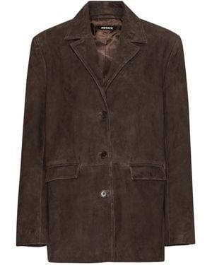 ROTATE BIRGER CHRISTENSEN Suede Blazer - Brown