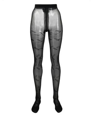 032c Logo-Jacquard Stockings - Gray