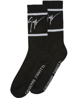 Giuseppe Zanotti ロゴ 靴下 - ブラック
