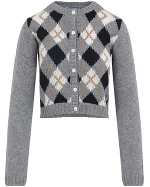 Prada Cardigan aus Kaschmir - Grau