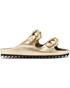 Officine Creative Pelagie 010 Knotted Leather Sandals - White