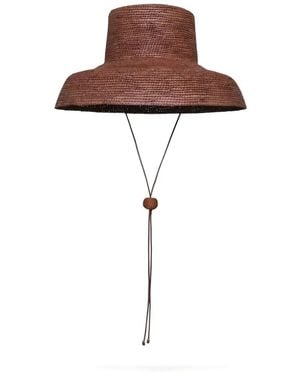 Johanna Ortiz Fierce Muse Wide-Brim Hat - Brown