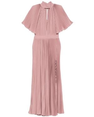 L'idée Anais Pleated Midi Dress - Pink