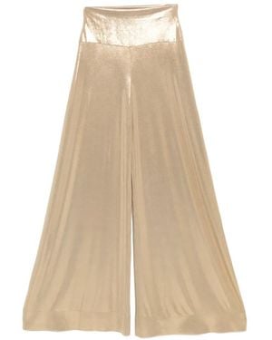 Norma Kamali High-Waisted Trousers - Natural