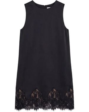 Reformation Robe Courte Jessalyn Bordée De Dentelle - Bleu