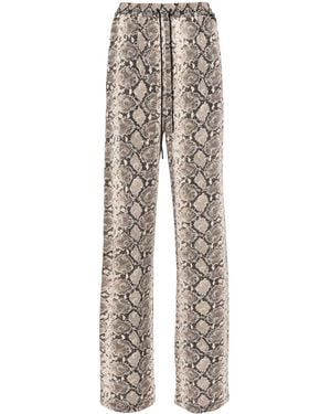 Marine Serre Python-Print Trousers - Grey