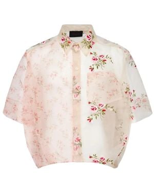 Simone Rocha Hemd Mit Blumenstickerei - Pink