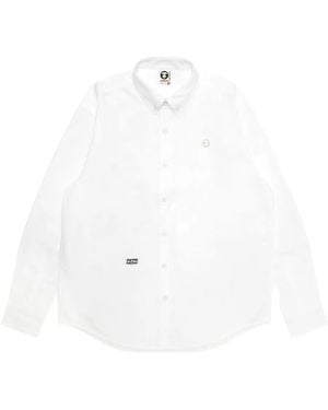 Aape By A Bathing Ape Overhemd Met Logopatch - Wit