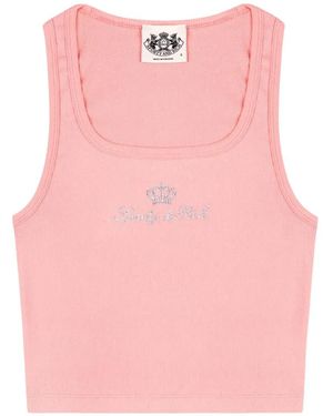 Juicy Couture X S&R Haut En Maille Côtelée - Pink