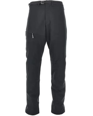 Houdini Sportswear Pantalones Core Tech Con Cinturón Y Bolsillo Con Cremallera - Gris