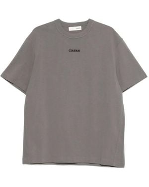 CIARAN Logo-Embroidery T-Shirt - Grey