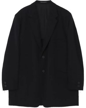 Yohji Yamamoto Blazer À Manches Longues - Black