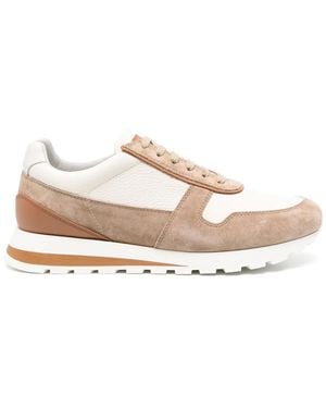 Brunello Cucinelli パネル レザースニーカー - マルチカラー
