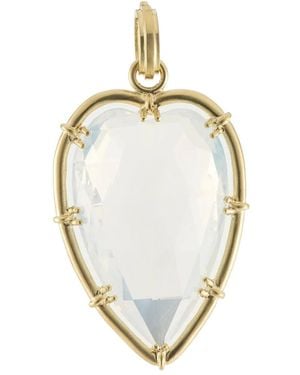 Sylva & Cie Colgante Heart En Oro Amarillo De 18 Ct Con Cuarzo - Metálico