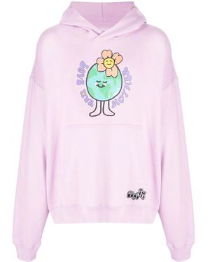 COOL T.M Love Our Mother Oversized-Hoodie - Pink