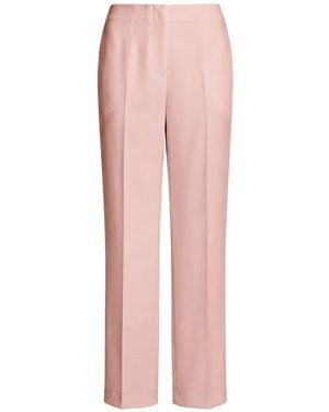 Alberta Ferretti Pantaloni Dritti Con Piega - Rosa