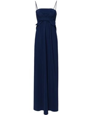 La Petite Robe Di Chiara Boni Alga Bow-detail Gown - Blue