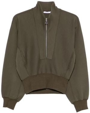 Patrizia Pepe Quarter-Zip Scuba Sweatshirt - Green