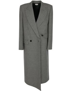McQueen Mantel Mit Hahnentrittmuster - Grau