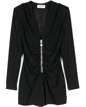 Saint Laurent Crepe Jumpsuit - Black