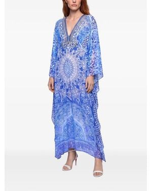 CAMILLA The Bosphorous Maxi Kaftan Dress - Blue