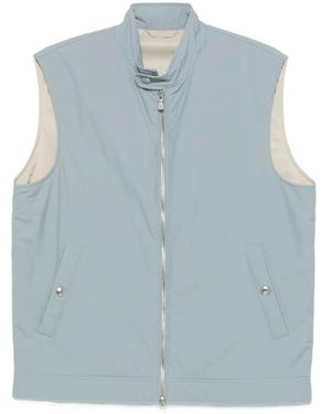 Eleventy Zip Pocket Gilet - Blue
