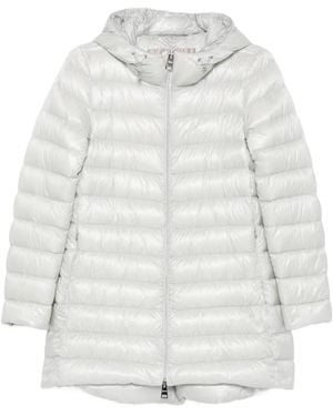 Herno Plumífero Con Capucha - Blanco